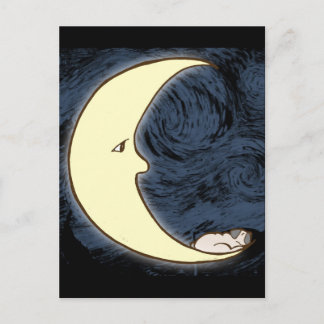 Cartão Postal Pug on the Moon