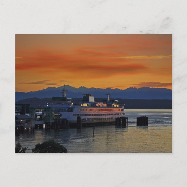 Cartão Postal Puget Sound Sunset (Frente)