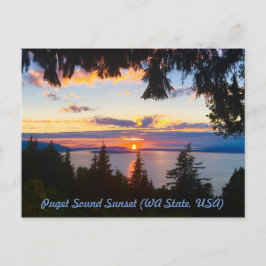 Cartão Postal Puget Sound Sunset postcard