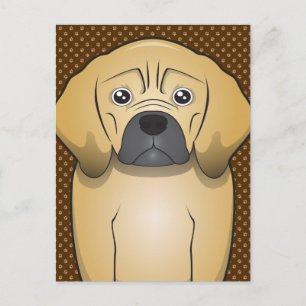 Cartão Postal Puggle - Cartoon Paws