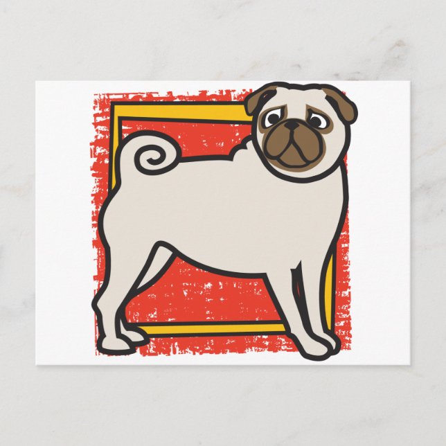Cartão Postal Pugs (Frente)