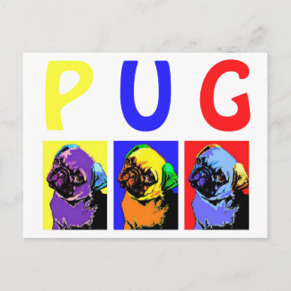 Cartão Postal Pugs