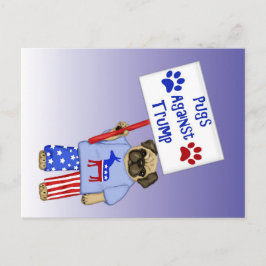 Cartão Postal Pugs contra Trump