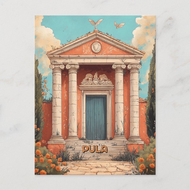 Cartão Postal Pula Croácia (Frente)