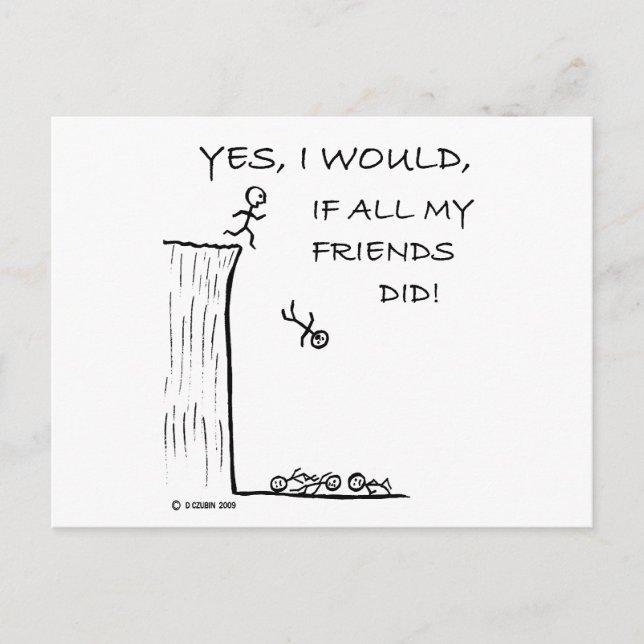 Cartão Postal Pular Um Cliff (Frente)