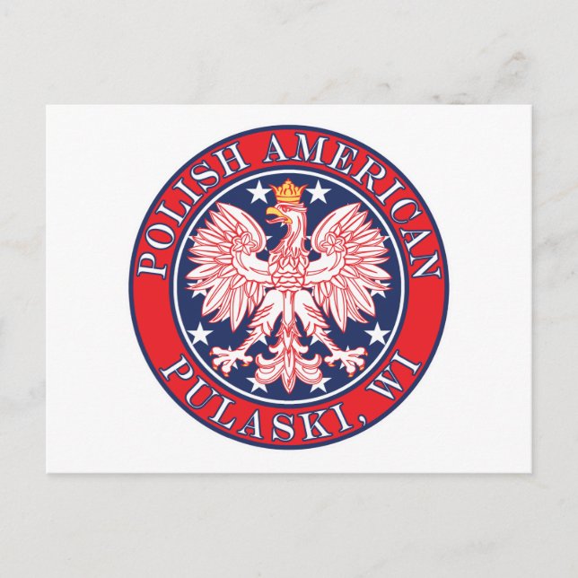 Cartão Postal Pulaski Wisconsin Polonês (Frente)