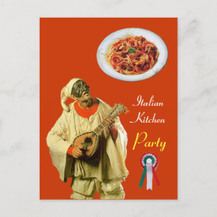 Cartão Postal PULCINELLA ITALIAN KITCHEN PARTITY Orange Recipien