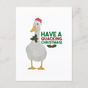Cartão Postal Pum de Natal Duck: Tenha um Natal Quacking