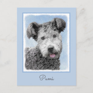 Cartão Postal Pumi Painting - Bela Arte Cachorra Original