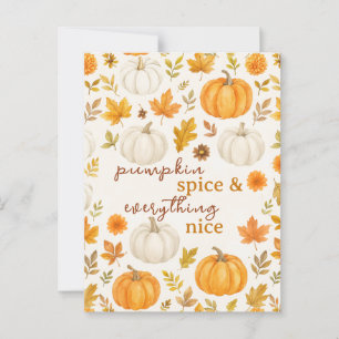 Cartão Postal Pumpkin Bonito   Ação de Graças