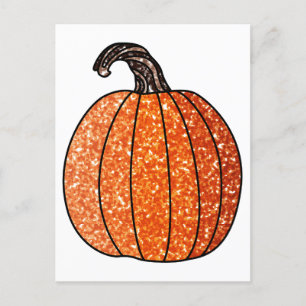 Cartão Postal Pumpkin com brilho