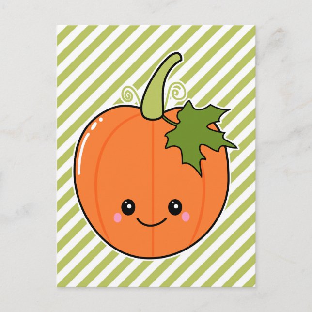 Cartão Postal Pumpkin Cute Kawaii (Frente)