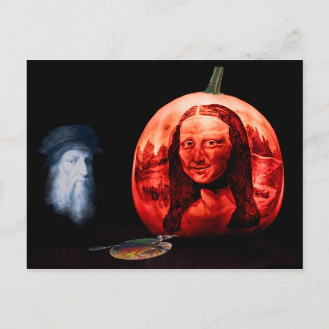Cartão Postal Pumpkin de DaVinci (Frente)