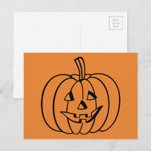 Cartão Postal Pumpkin de Jack-O-Lanterna do Dia das Bruxas Laran