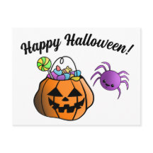 Pumpkin e Spider Feliz Dia das Bruxas