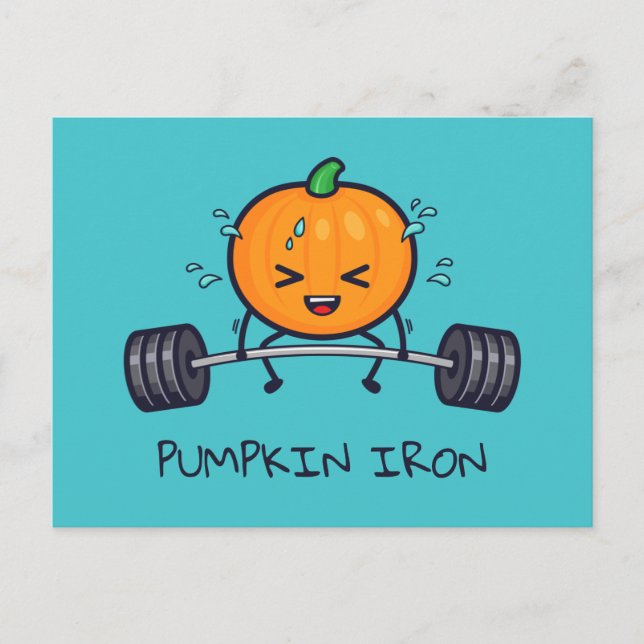 Cartão Postal Pumpkin Iron Pun (Frente)