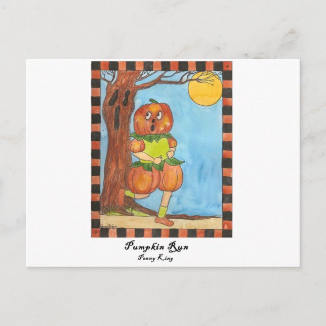Cartão Postal Pumpkin Run (Frente)
