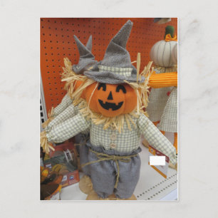 Cartão Postal Pumpkin Scarecrow