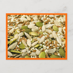 Cartão Postal Pumpkin Seeds e Mix Postcard