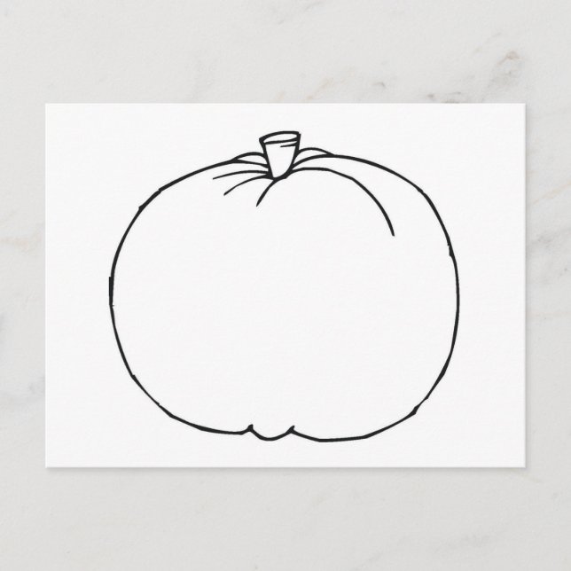 Cartão Postal Pumpkin Sketch (Frente)