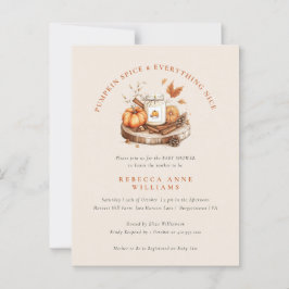 Cartão Postal Pumpkin Spice e tudo o que é legal - Chá de fralda