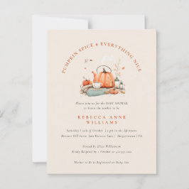 Cartão Postal Pumpkin Spice e tudo o que é legal - Chá de fralda