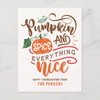 Pumpkin Spice e tudo que é bom dia de agradeciment
