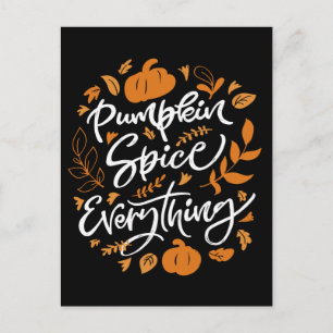 Cartão Postal Pumpkin Spice Tudo