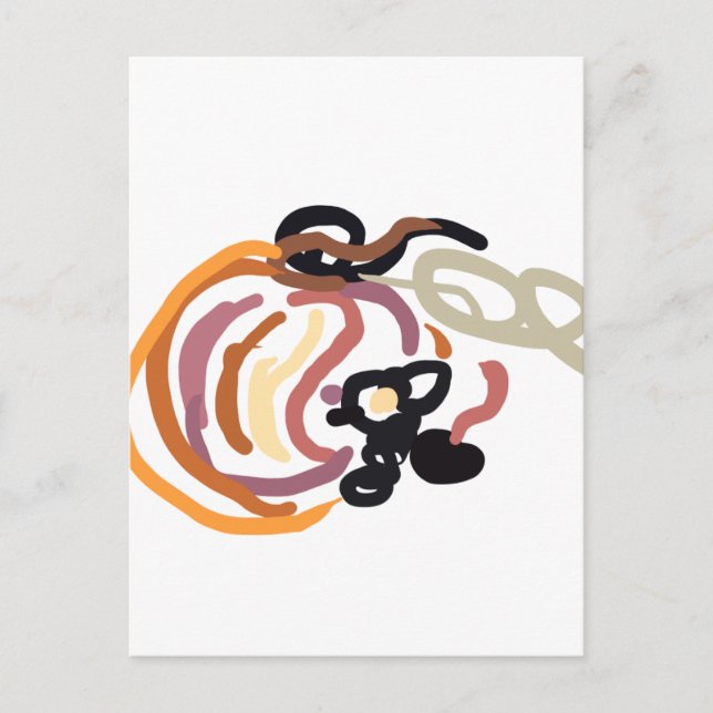 Cartão Postal Pumpkin Sunset Autumn cute (Frente)