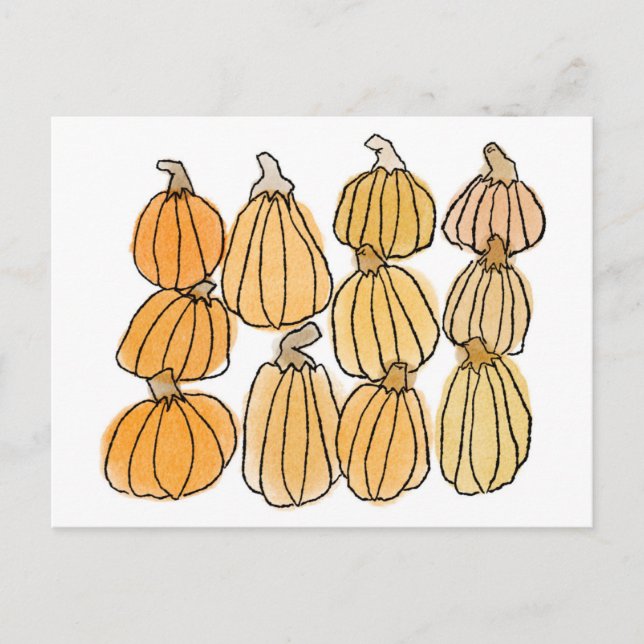 Cartão Postal Pumpkins (Frente)