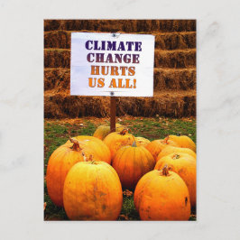 Cartão Postal Pumpkins protestando contra as mudanças climáticas