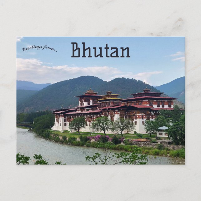 Cartão Postal Punakha Dzong Butão (Frente)