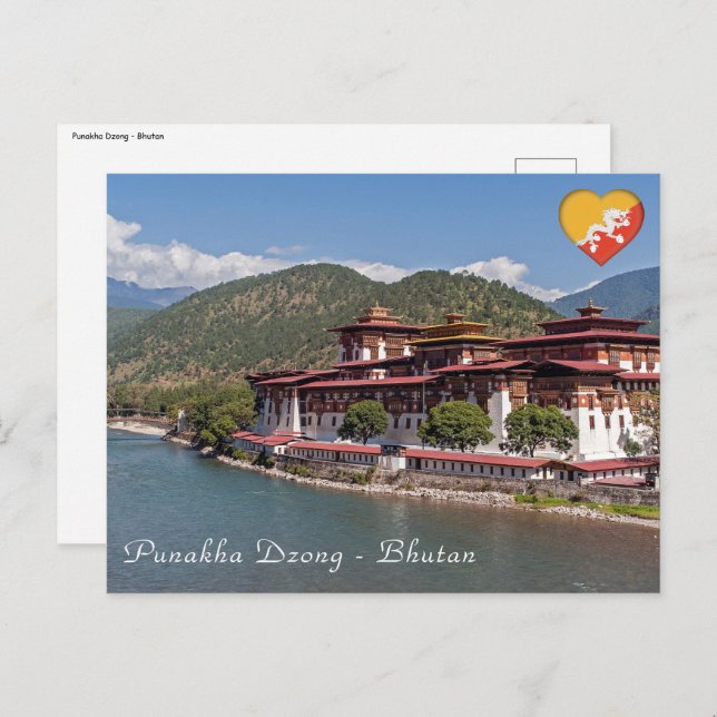 Cartão Postal Punakha Dzong - Butão (Frente/Verso)