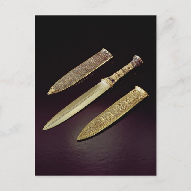 Cartão Postal punhal Dourado e bainha (Frente)