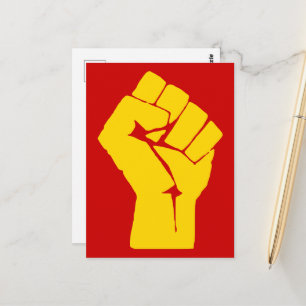 Cartão Postal Punho, Rebelde, Motim, Resistência, Estilo Comunis