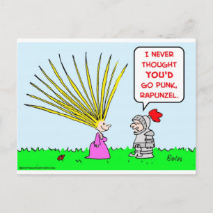 Cartão Postal punk cabelo rapunzel