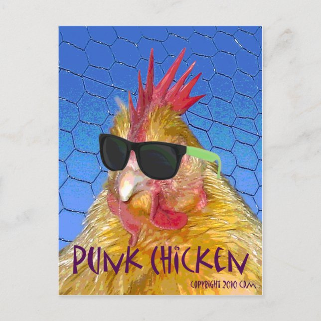 Cartão Postal Punk Chicken (Frente)