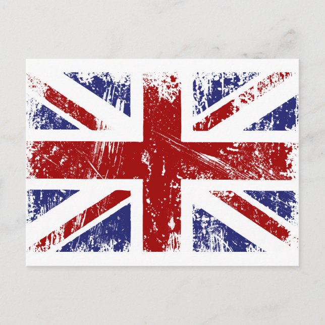 Cartão Postal Punk Grunge da Bandeira Britânica (Frente)