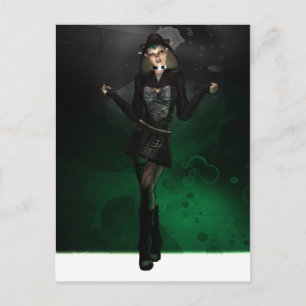 Cartão Postal Punk Pixie - Verde