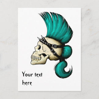 Cartão Postal Punk Skull