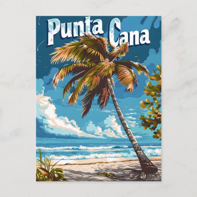 Cartão Postal Punta Cana Vintage (Frente)