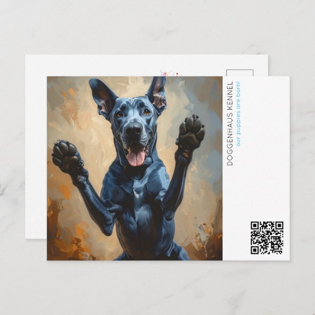 Cartão Postal Puppy announcement (Frente/Verso)