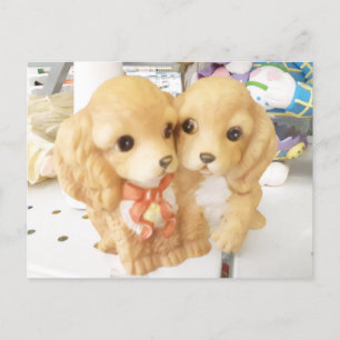Cartão Postal Puppy Duo