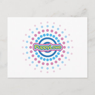 Cartão Postal Puppy Love