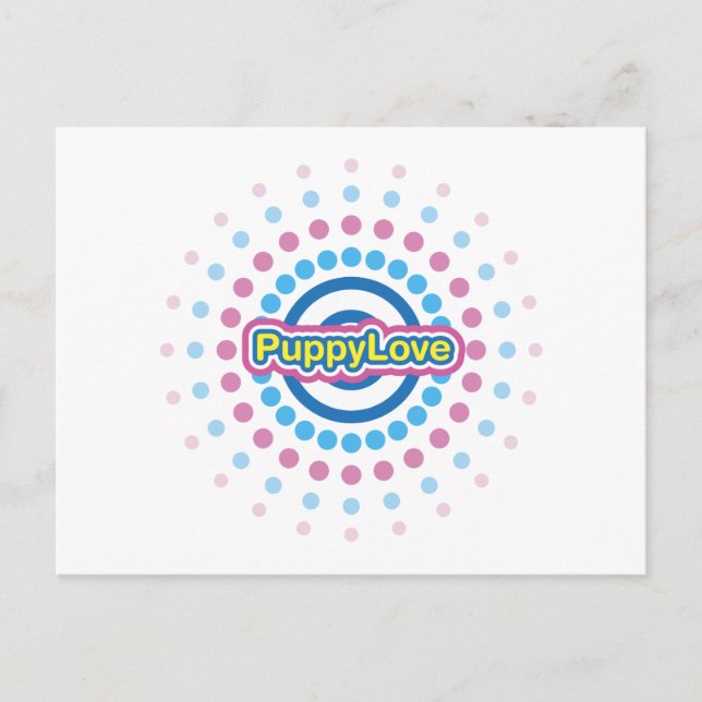 Cartão Postal Puppy Love (Frente)