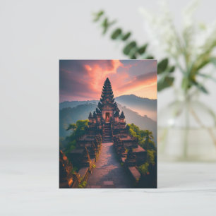 Cartão Postal Pura Senja Bali - “Templo de Bali ao Pôr do Sol”