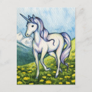 Cartão Postal Pureza - Unicorn Fantasy Art