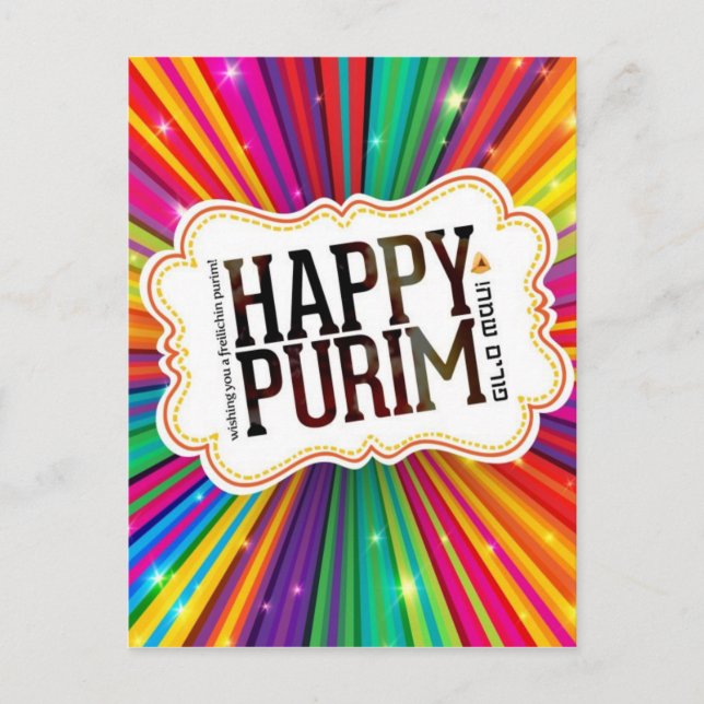 Cartão Postal purificação feliz (Frente)