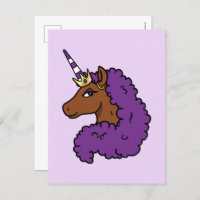 Purple Afro Unicorn