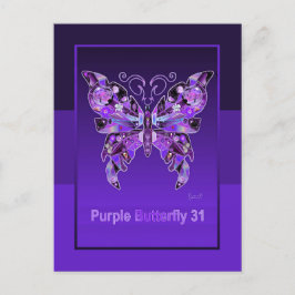 Cartão Postal Purple Butterfly 31